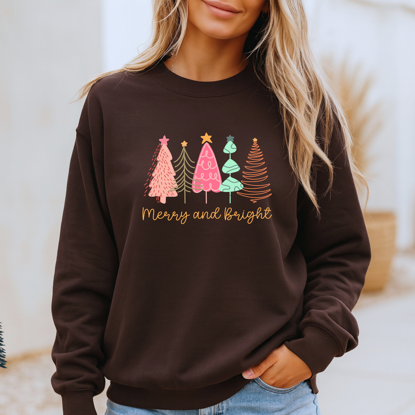 🎄Merry & Bright Forest 🌟 Organic Cotton Sweatshirt