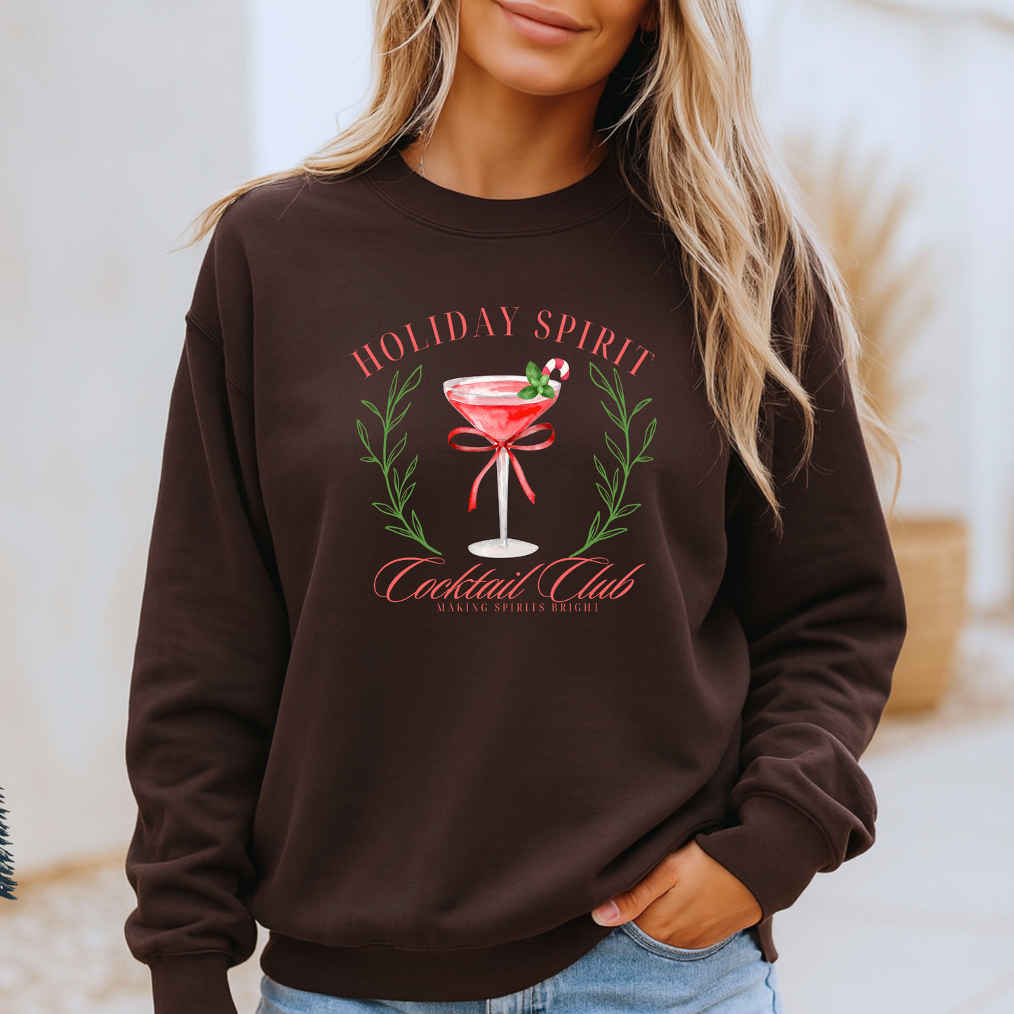 🍸 Holiday Spirit Cocktail Club 🎄 Organic Cotton Sweatshirt