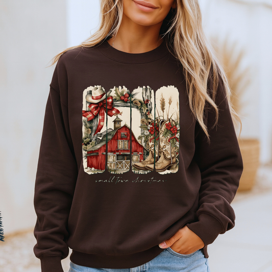 🎄 Small Town Christmas 🏘️ Organic Cotton Sweatshirt