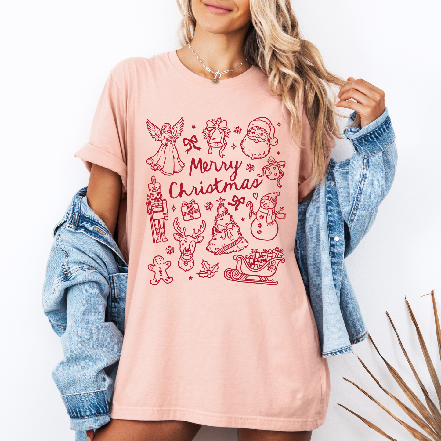 🎄✨ Christmas Doodles 🖊️ 100% Organic Cotton T-Shirt