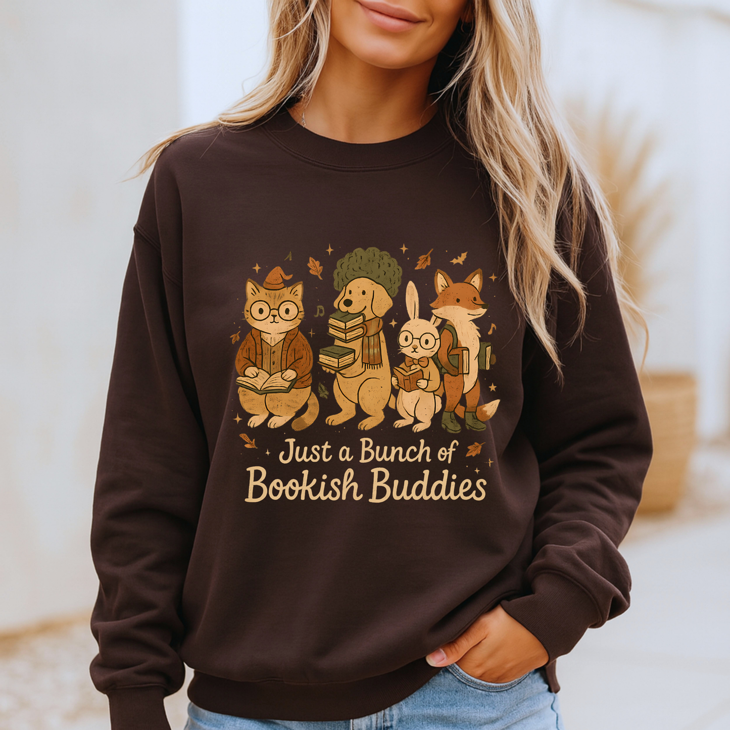 📚 Bookish Buddies Cozy Reader Organic Cotton Sweatshirt✨