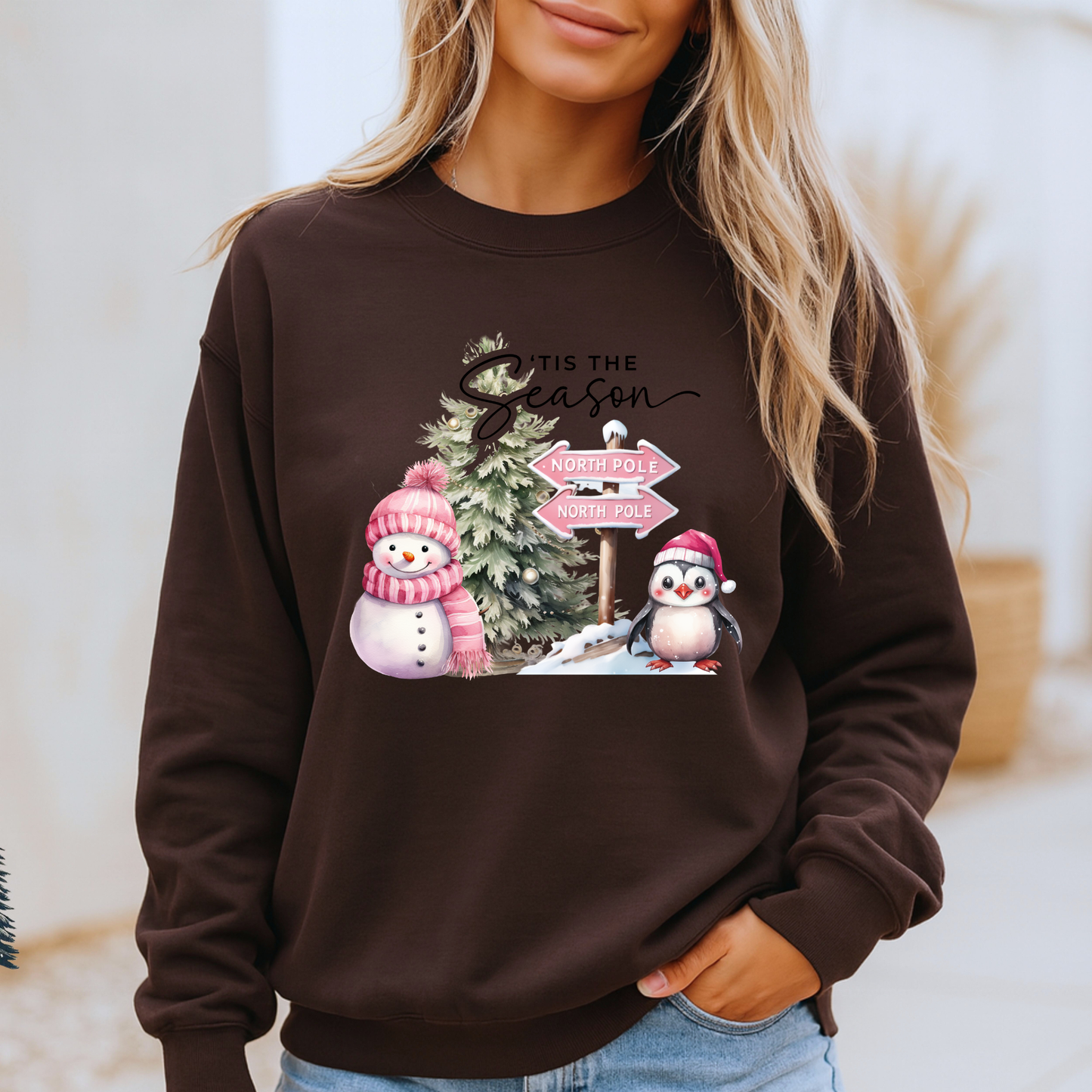 🎀 Pink North Pole 💖 Organic Cotton Sweatshirt
