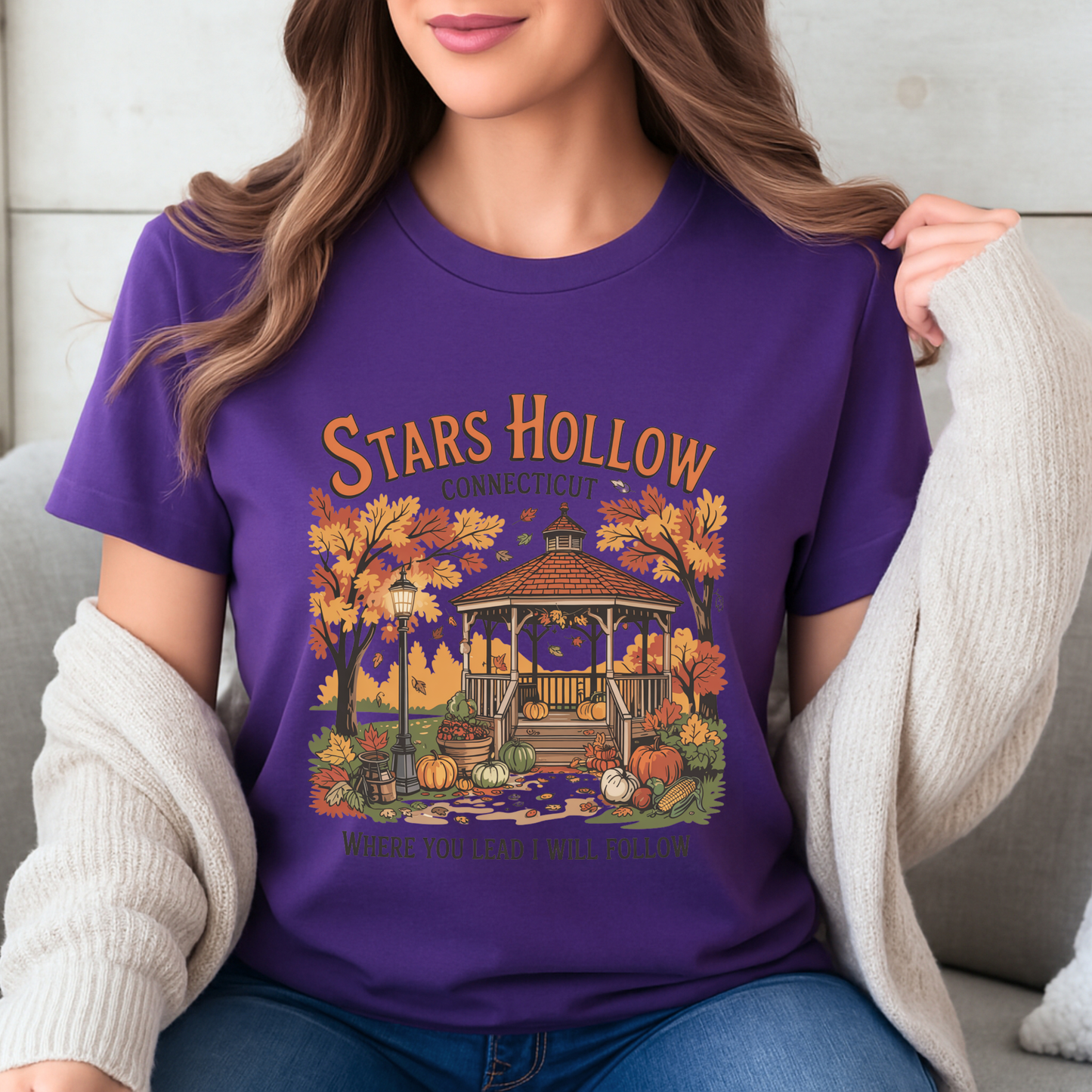 🍂 Stars Hollow Autumn Tee 🎃☕ Organic cotton