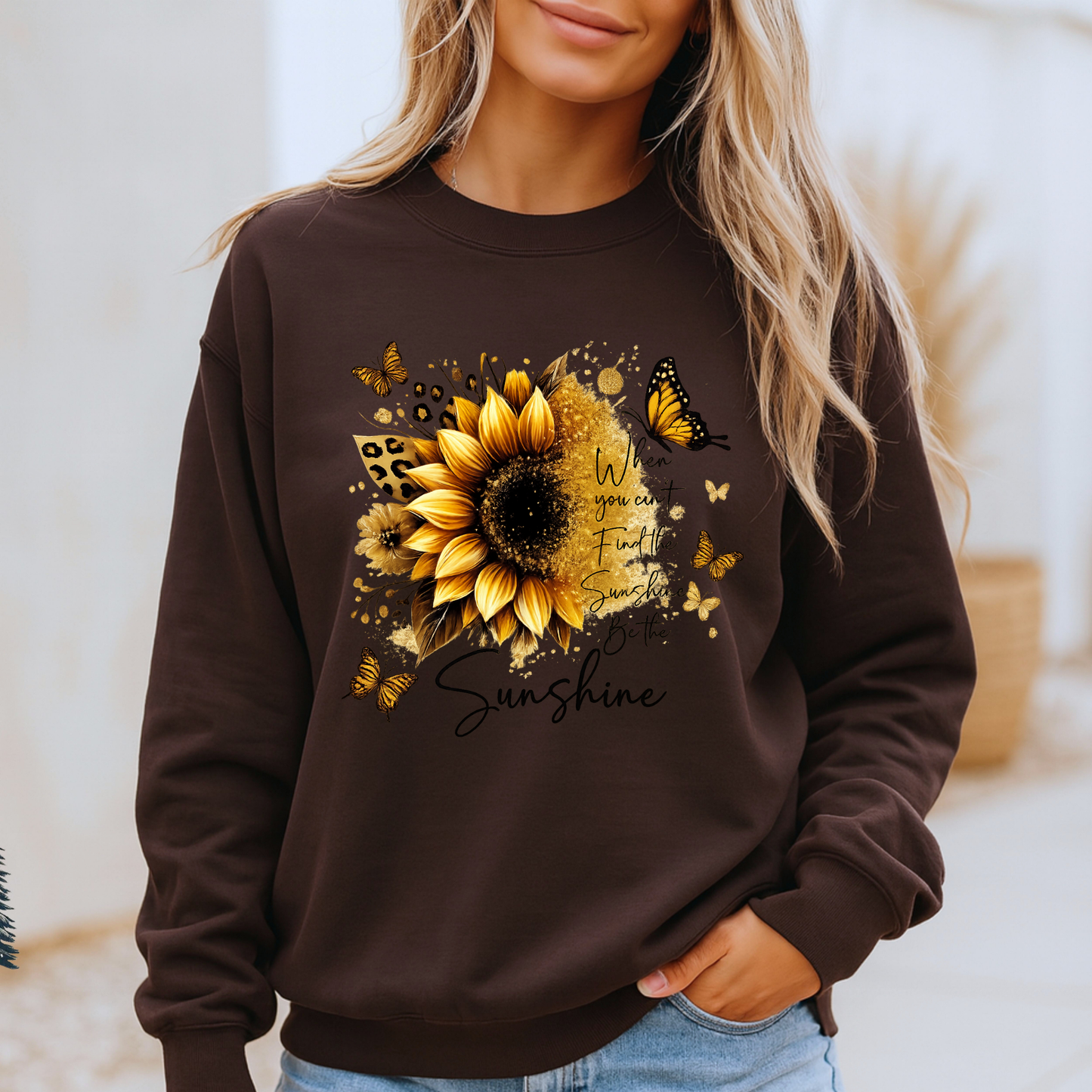 🌻🦋 Sunflower & Butterflies 🦋🌻✨ Organic Cotton Sweatshirt
