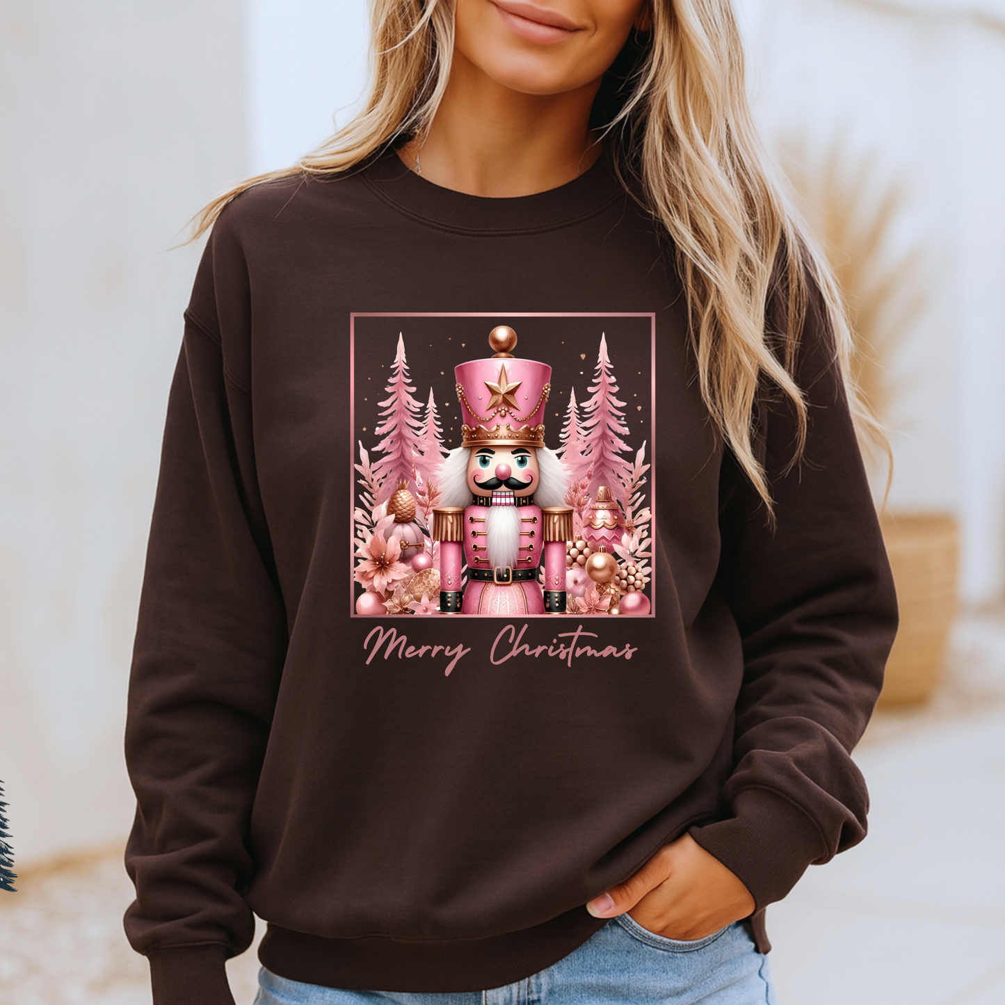 🎀 Pink Nutcracker Christmas 🎄 Organic Cotton Sweatshirt
