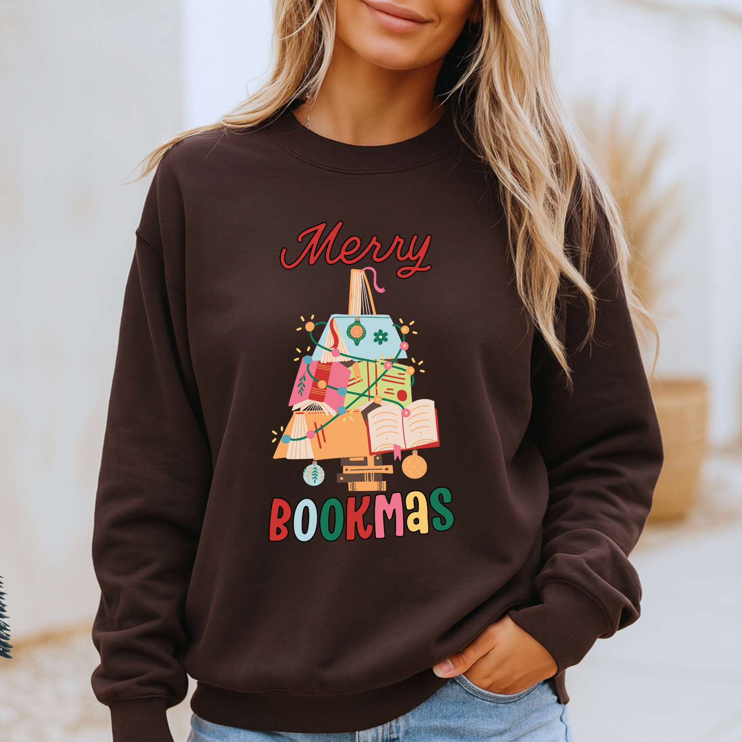 🎄 Merry Bookmas 📚 Organic Cotton Sweatshirt