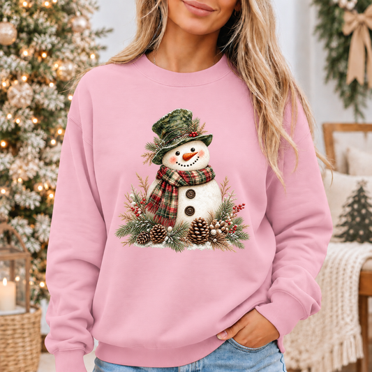 ⛄ Vintage Christmas Snowman Cosy Christmas Sweatshirt