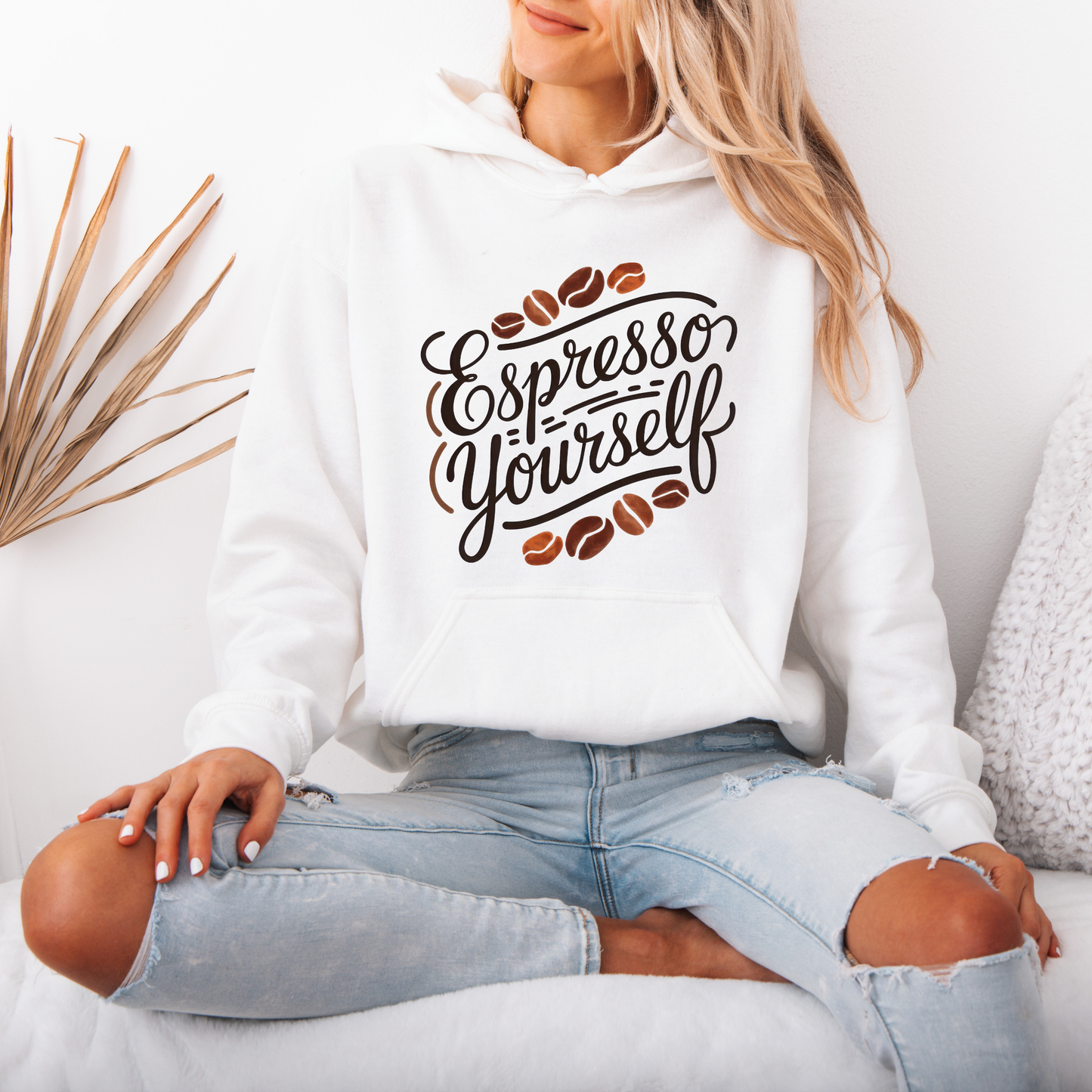 “Espresso Yourself ☕✨ | Cozy Coffee Lover Hoodie”