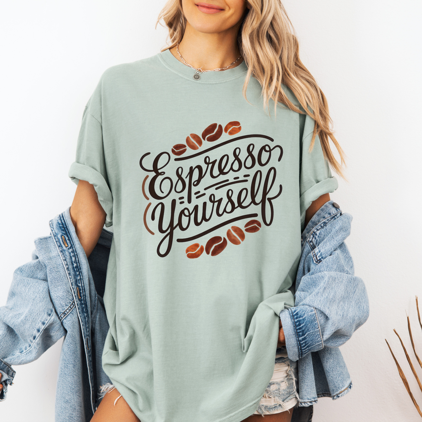 Espresso Yourself Aesthetic Tee 🤎🌿