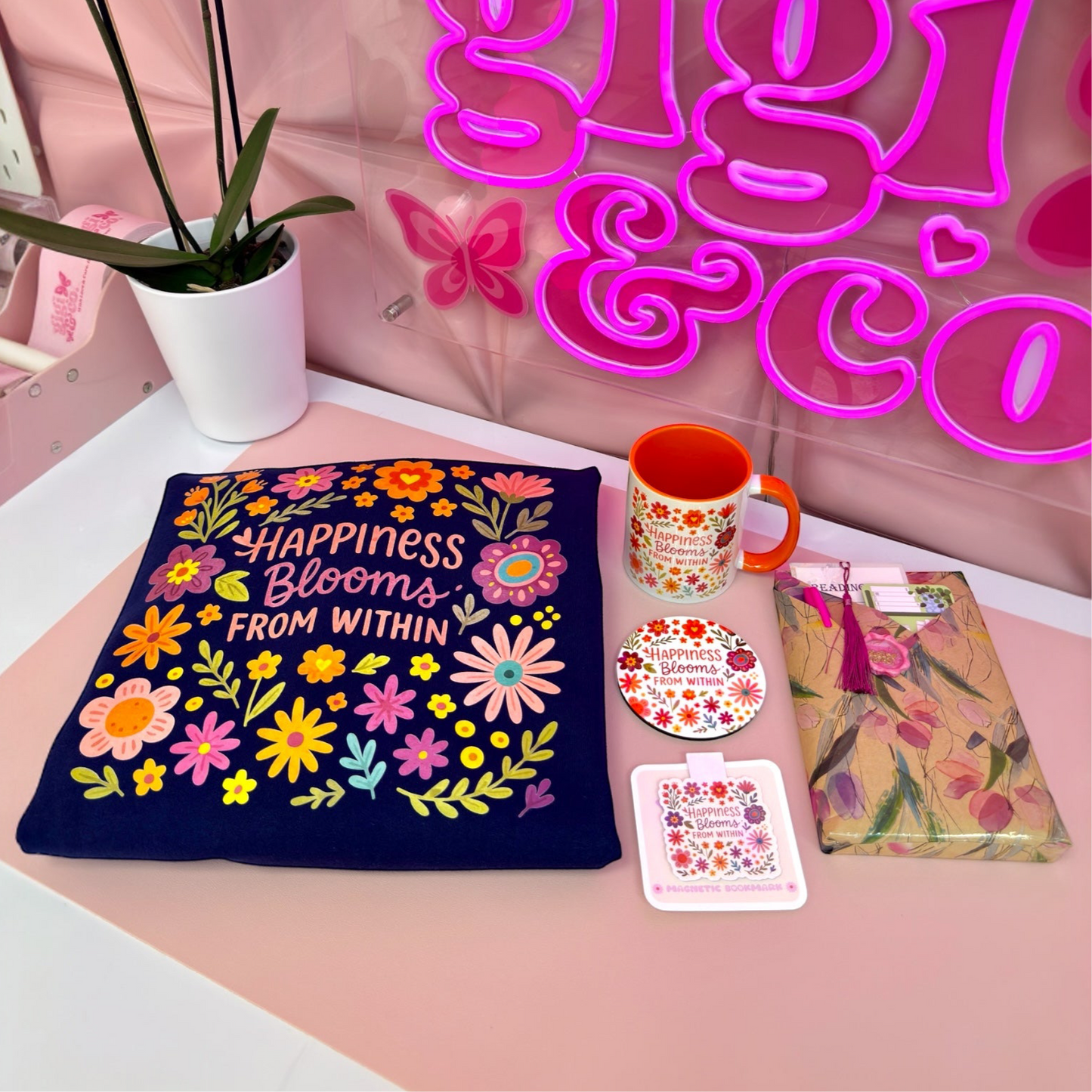 ✨ Bookish Bloom Bundle – Happiness Edition 🌸📚☕