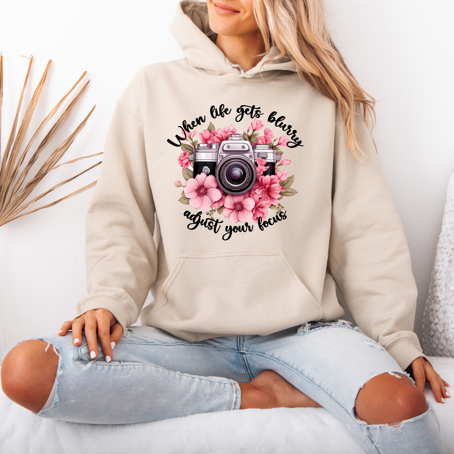“Adjust Your Focus 📸🌸 | Floral Camera-Inspired Hoodie”