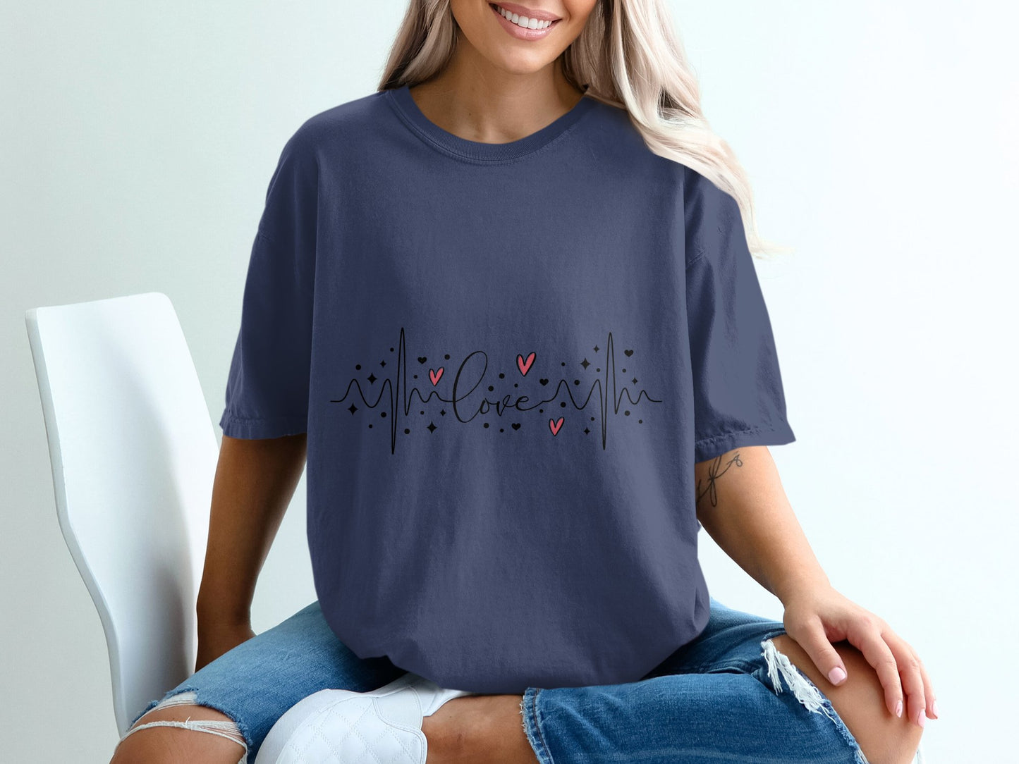 Heartbeat of Love T-shirt 100% Organic Cotton