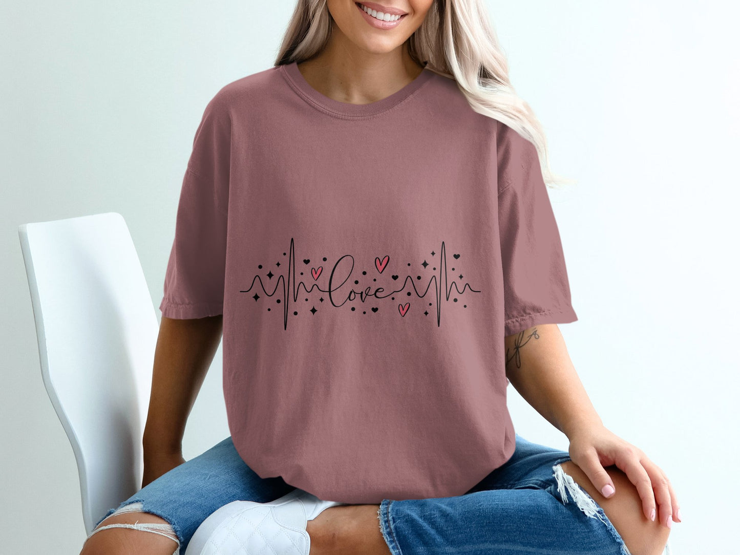 Heartbeat of Love T-shirt 100% Organic Cotton