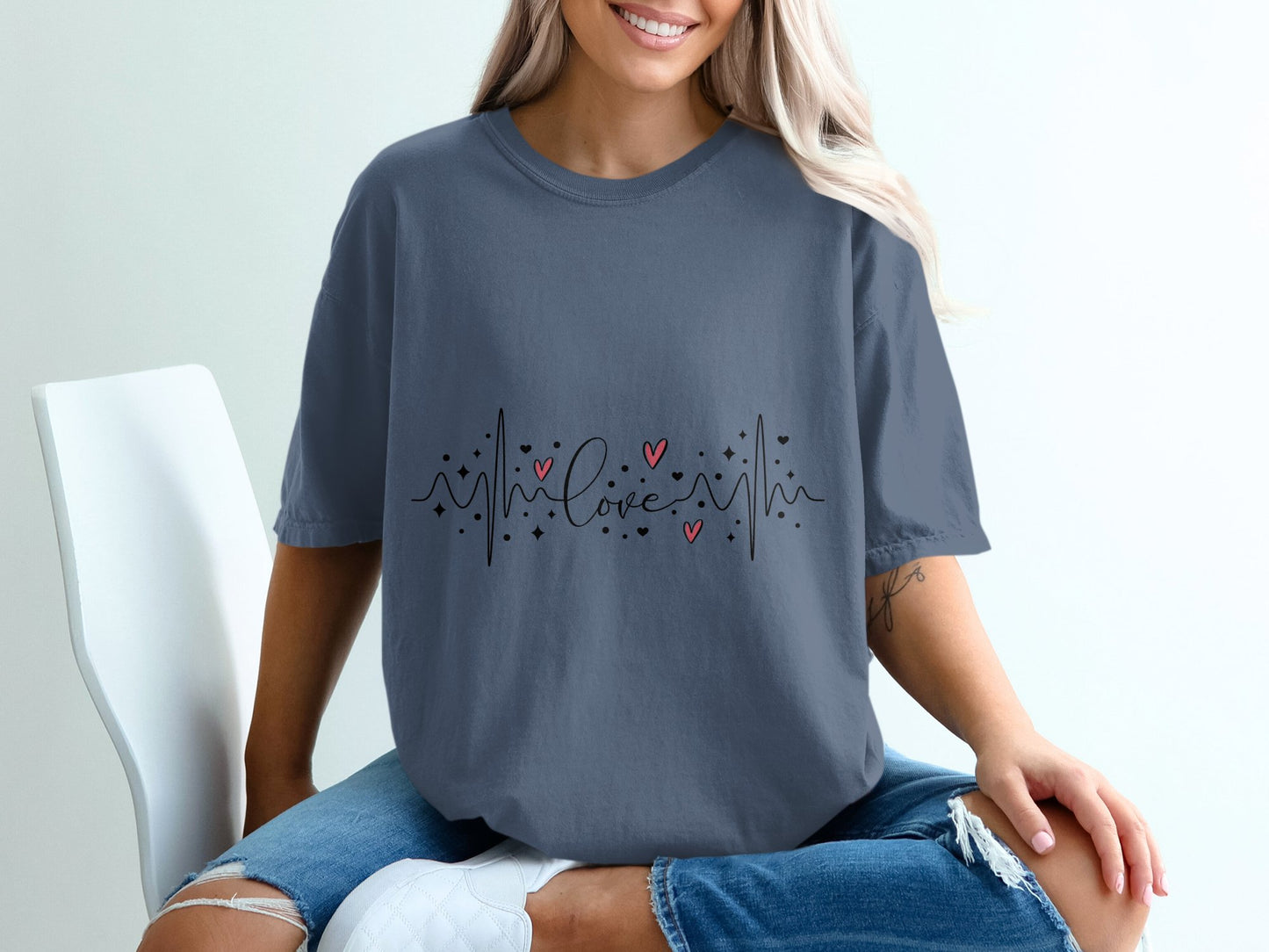 Heartbeat of Love T-shirt 100% Organic Cotton