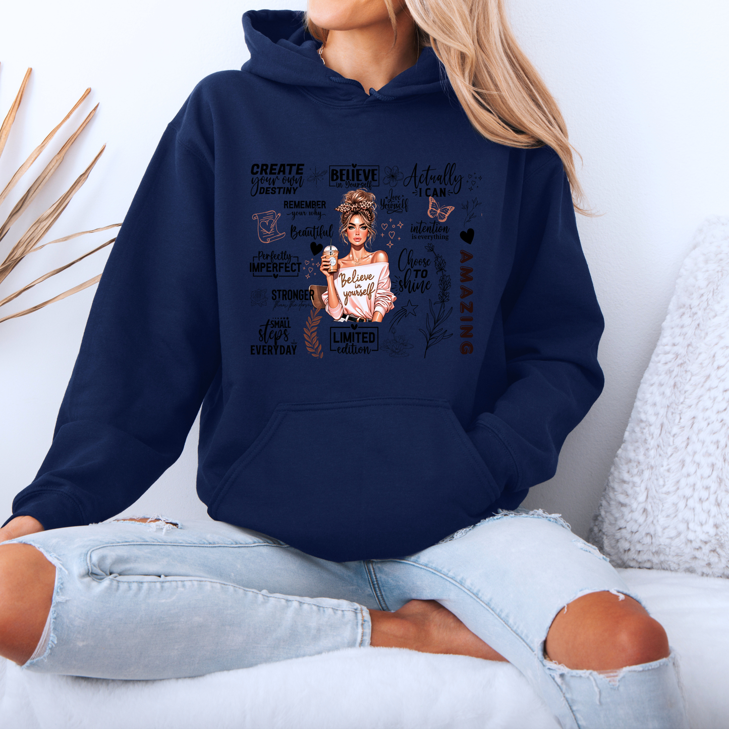 💖Believe in Yourself Cozy Luxuriously Thick Hoodie✨☕️