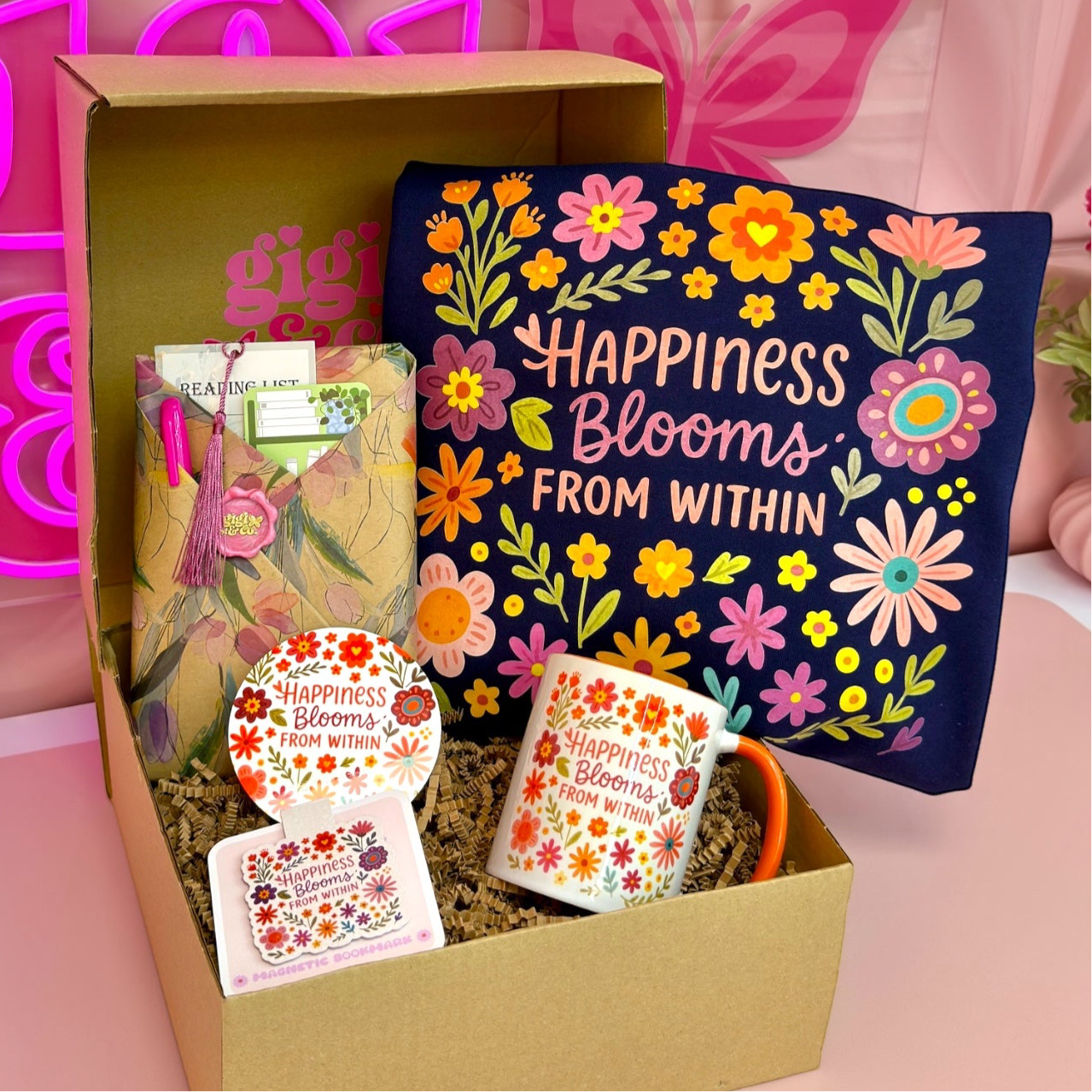 ✨ Bookish Bloom Bundle – Happiness Edition 🌸📚☕