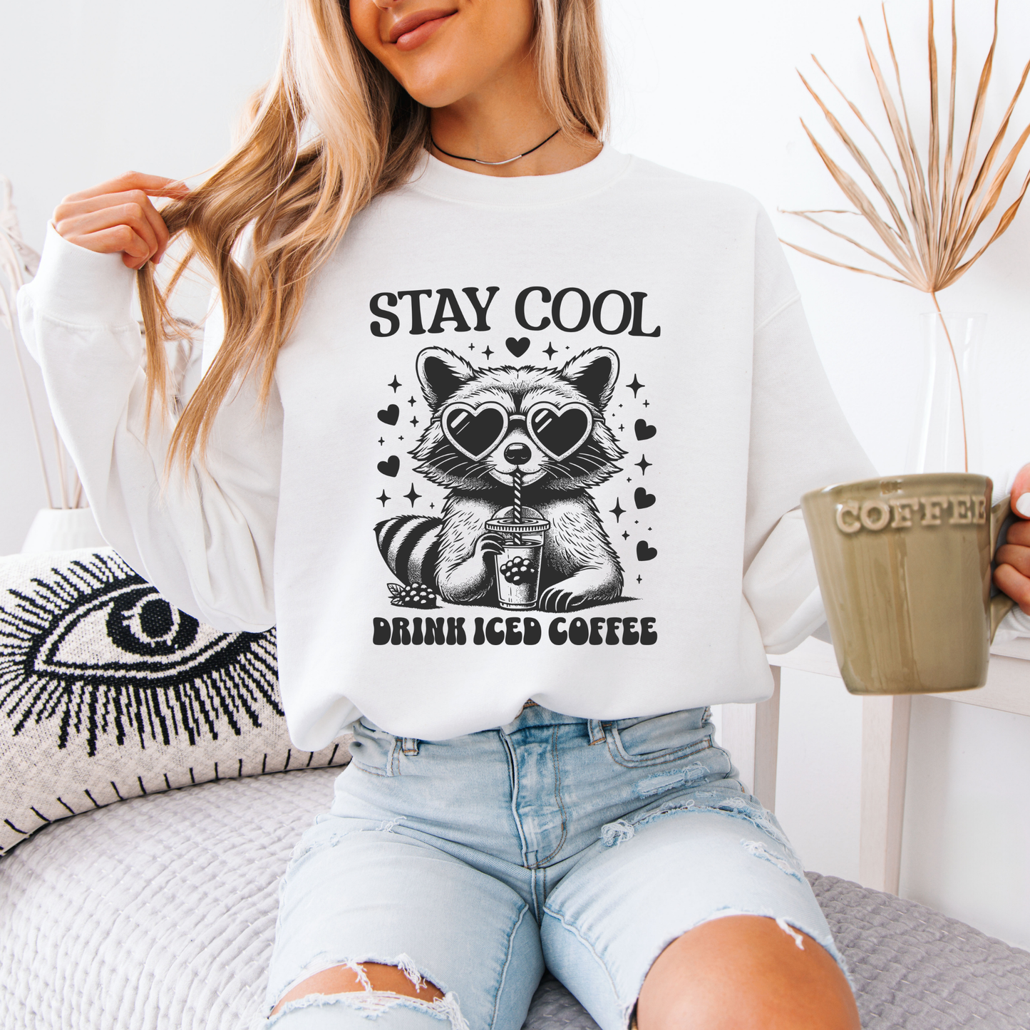 🦝 Stay Cool Raccoon – Iced Coffee Vibes Only ☕❄️💖