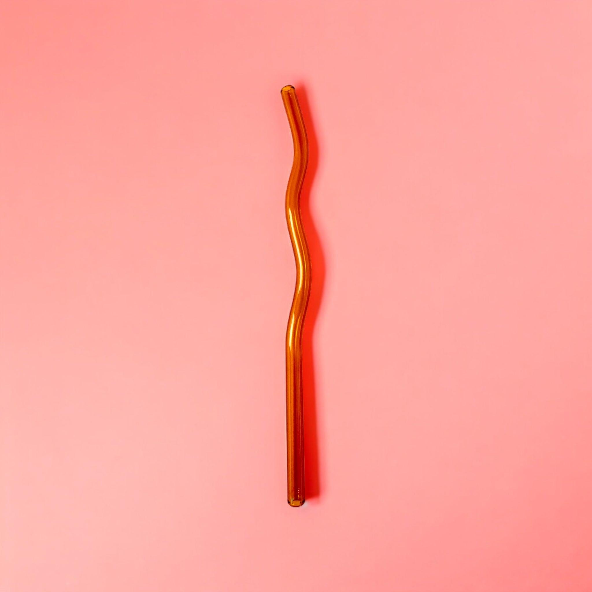Glass Wavy Straws