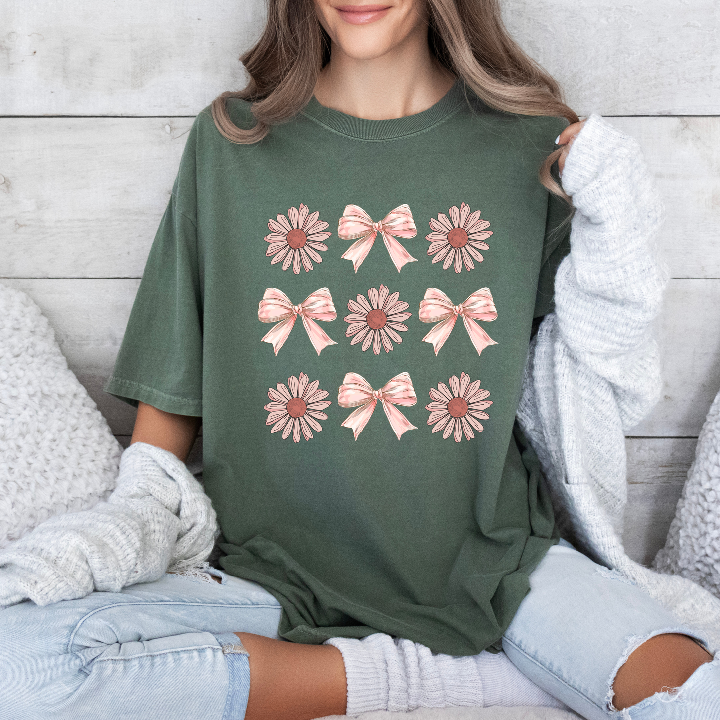 🌸 Pretty Petals & Pink Bows Tee 🎀