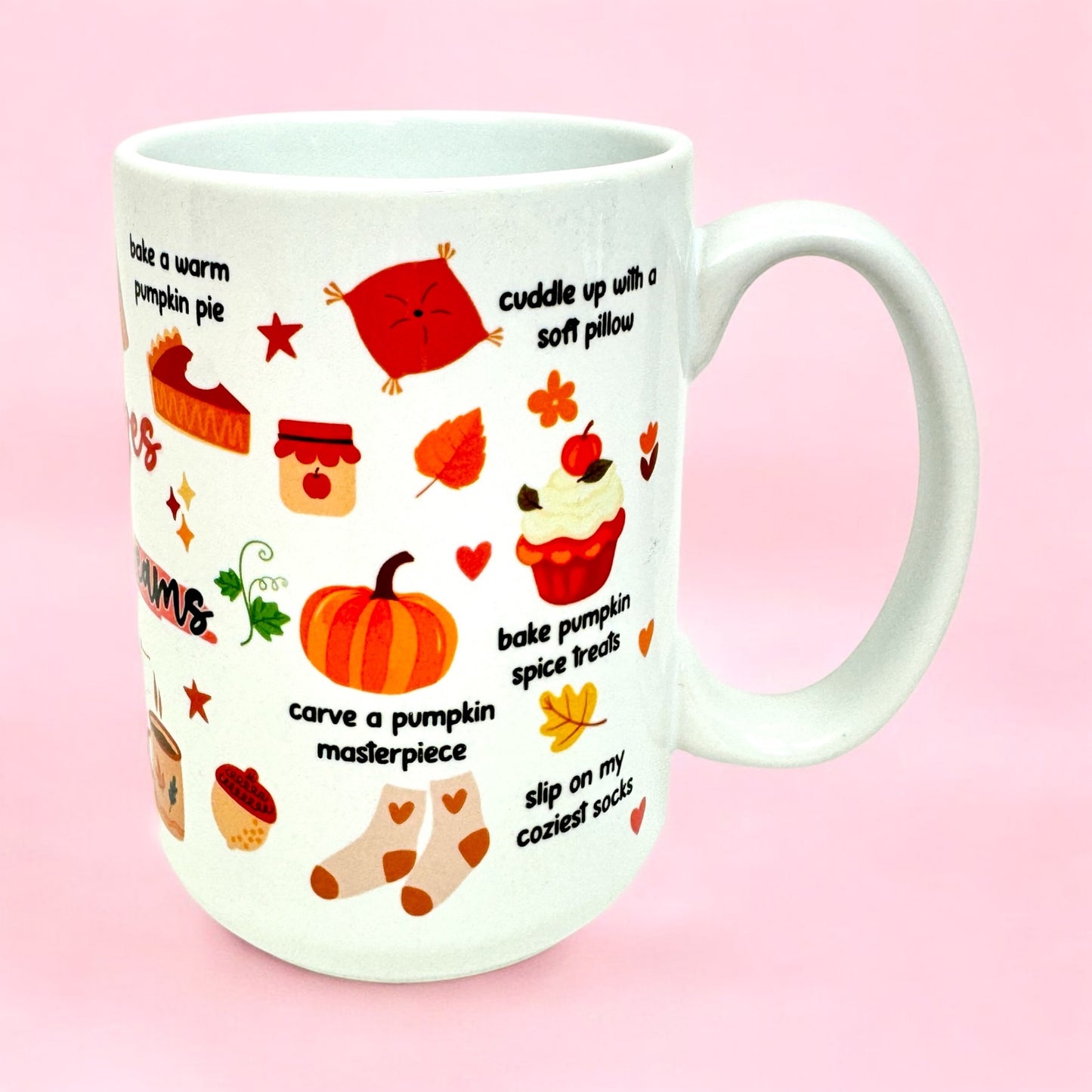 🍂 Cozy Vibes & Autumn Dreams – 15oz Mug ☕🎃