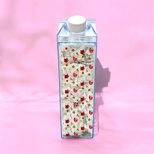 🎅 Christmas Milk Carton Bottle – Hot Cocoa Edition ☕✨