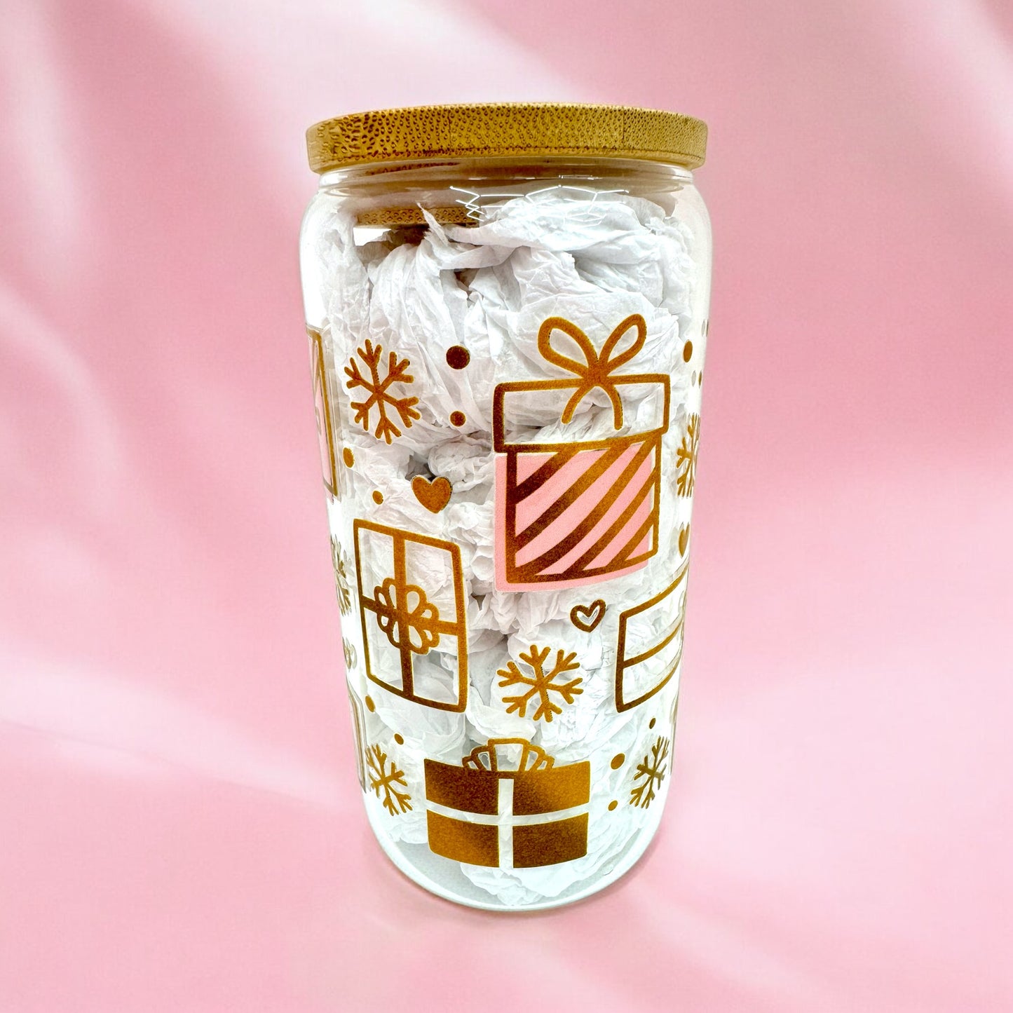 ✨ Golden Gift Magic Glass Cup – 16oz