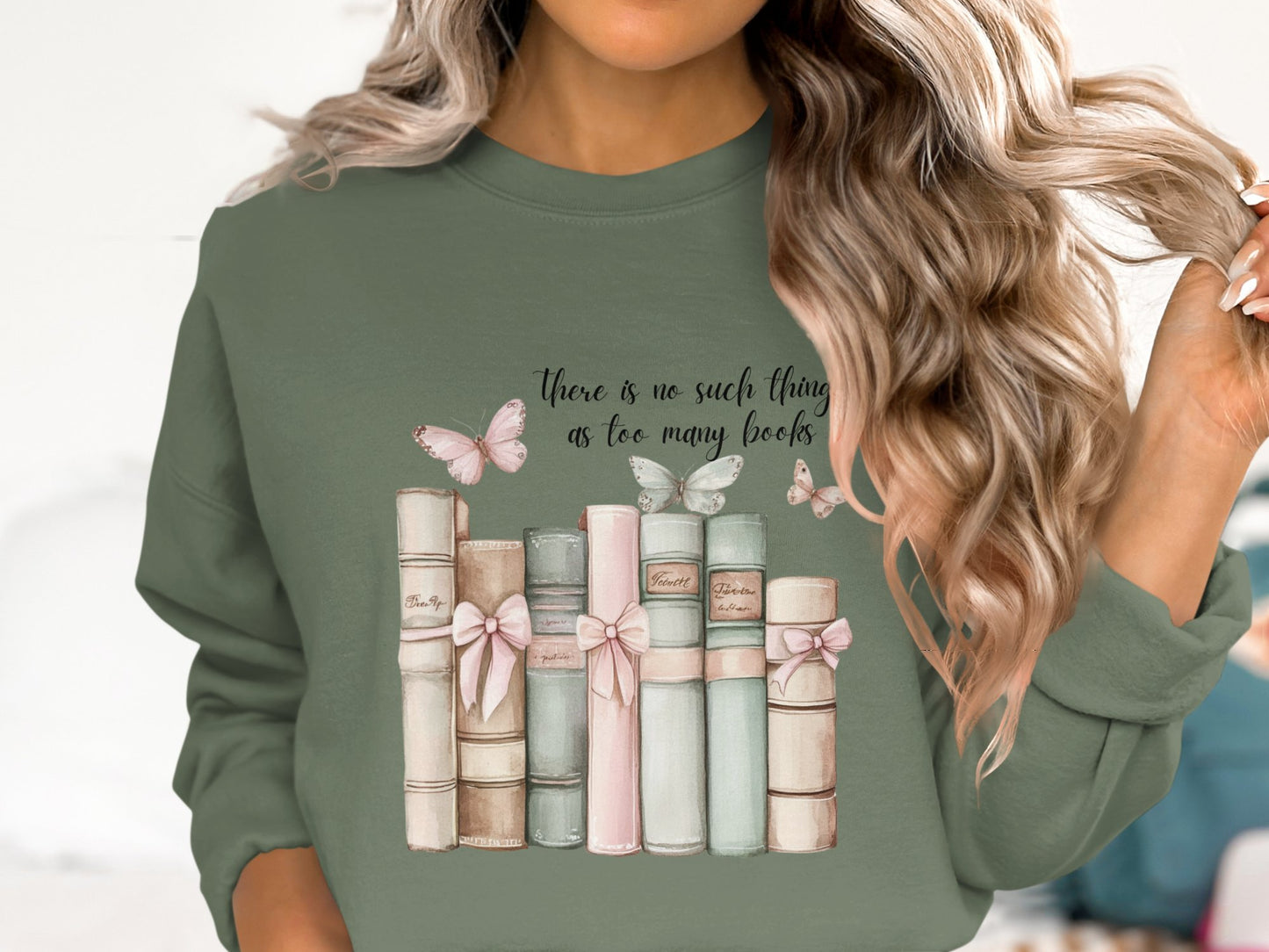 Butterfly Library Cotton Sweatshirt