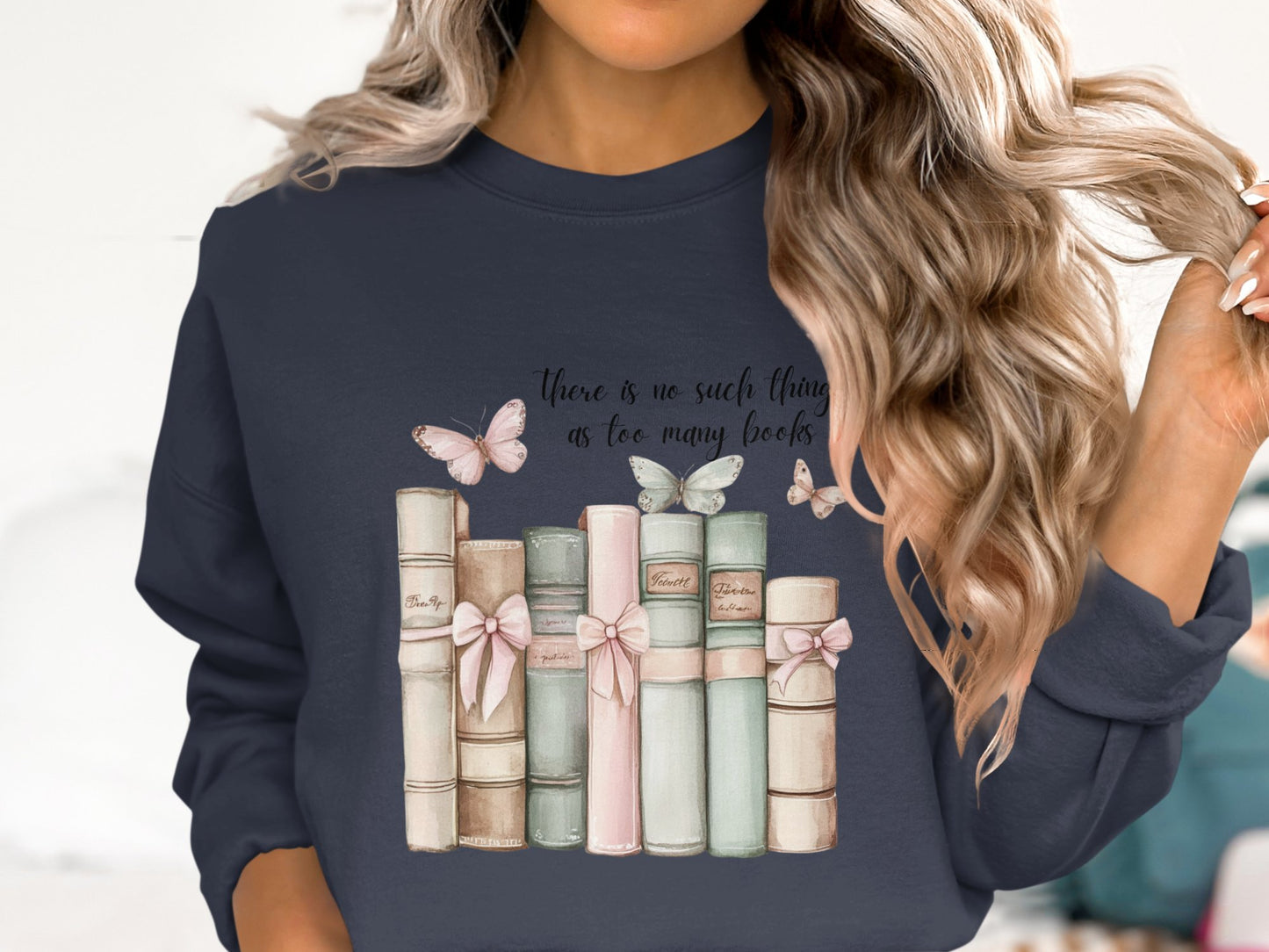Butterfly Library Cotton Sweatshirt