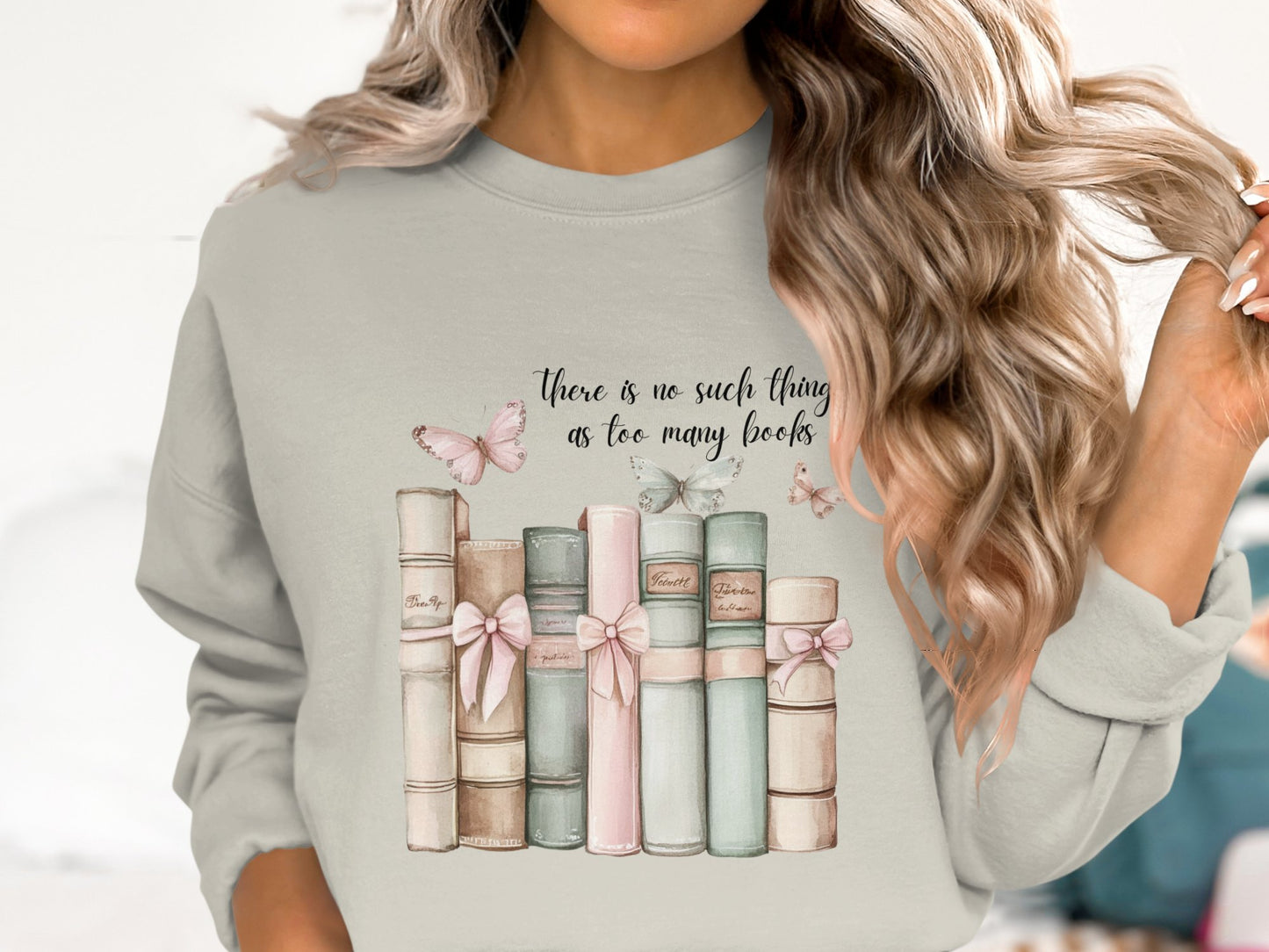 Butterfly Library Cotton Sweatshirt
