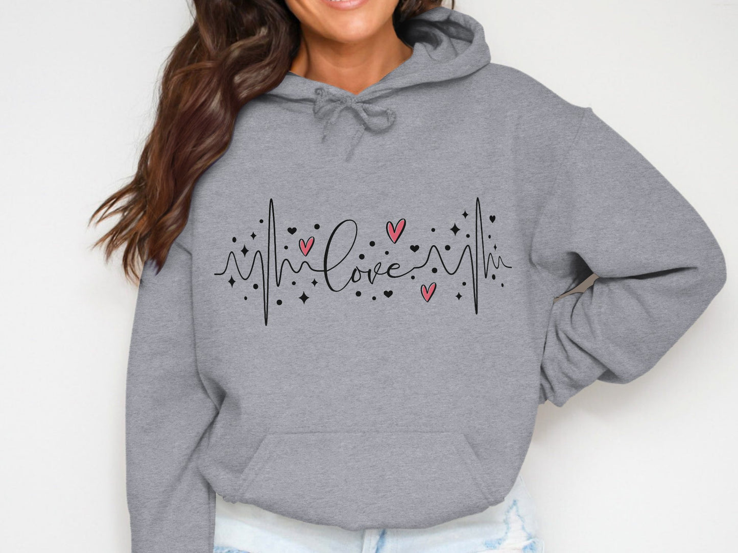 Heartbeat of Love - Cotton Hoodie
