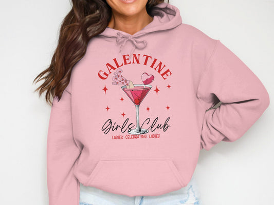 Cheers to Galentine's - Cotton Hoodie
