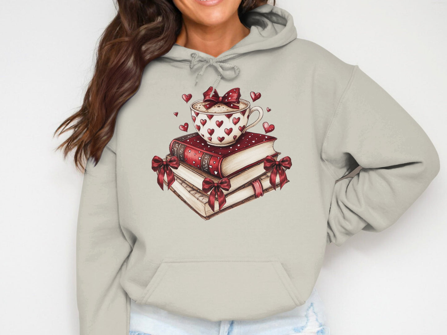 Cup of Love & Stories - Cotton Hoodie