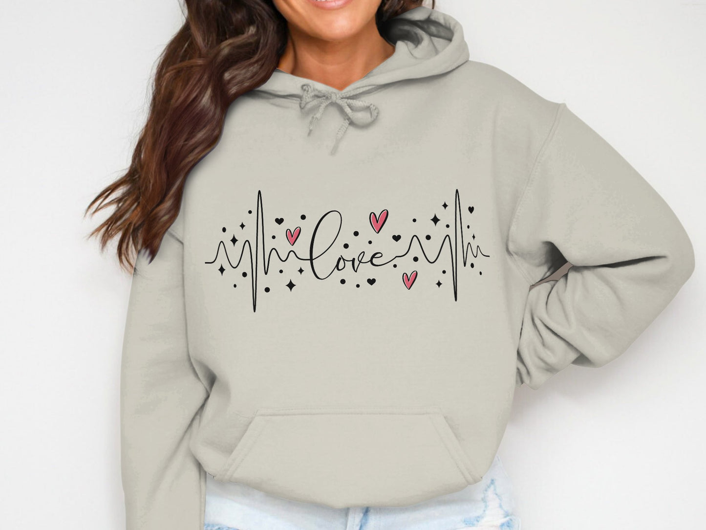Heartbeat of Love - Cotton Hoodie