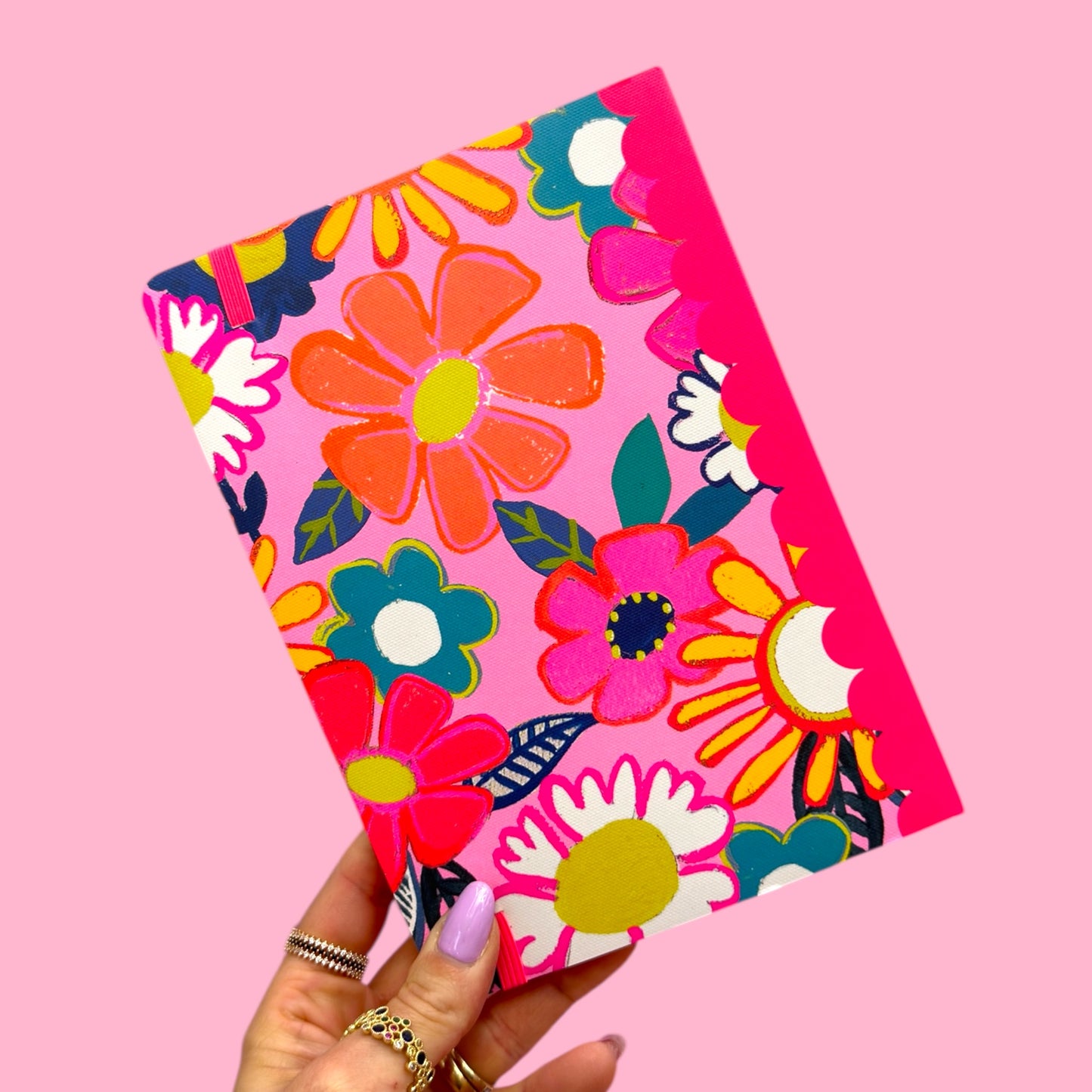 🌈 Floral A5 Notebook | Colourful Lined Journal 💖✨