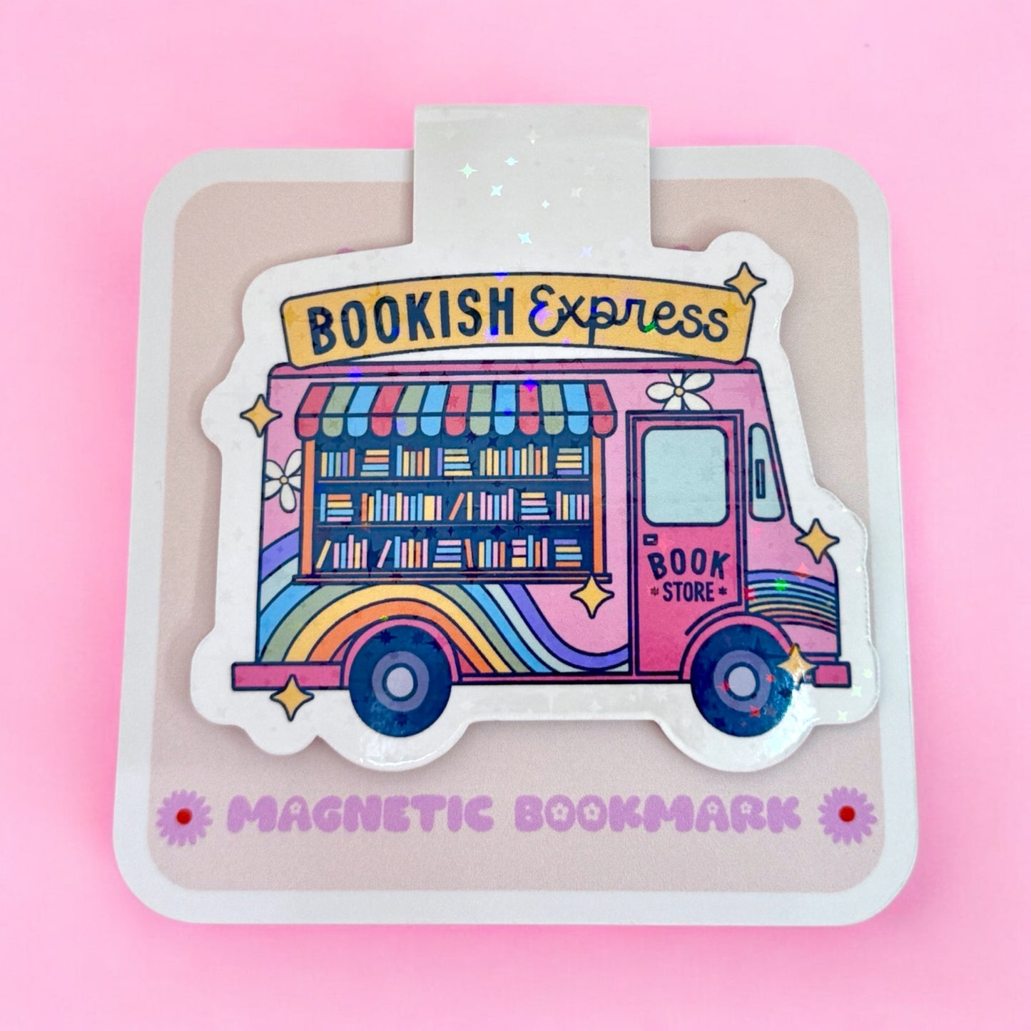 📚✨ “Bookish Express” Magnetic Bookmark