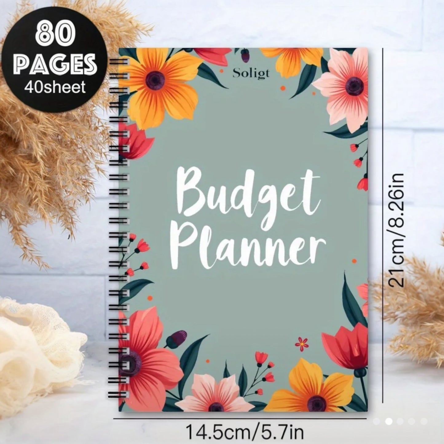 Floral Budget Planner – 80 Pages to Organize Your Finances! ✨💰🌸