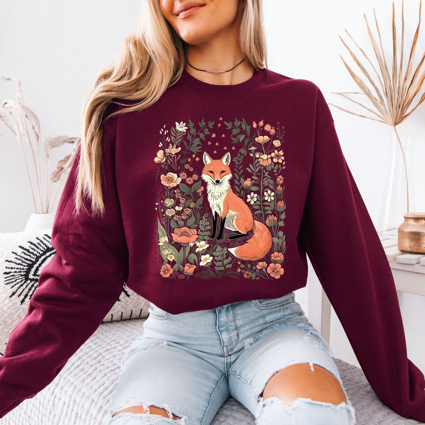 🦊🍁 Woodland Fox Cotton Sweatshirt✨
