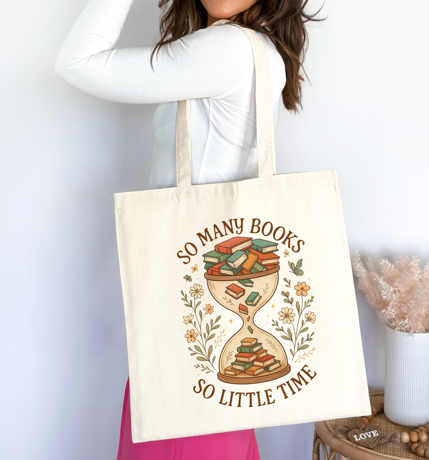 So Many Books, So Little Time Tote Bag 📚⏳✨