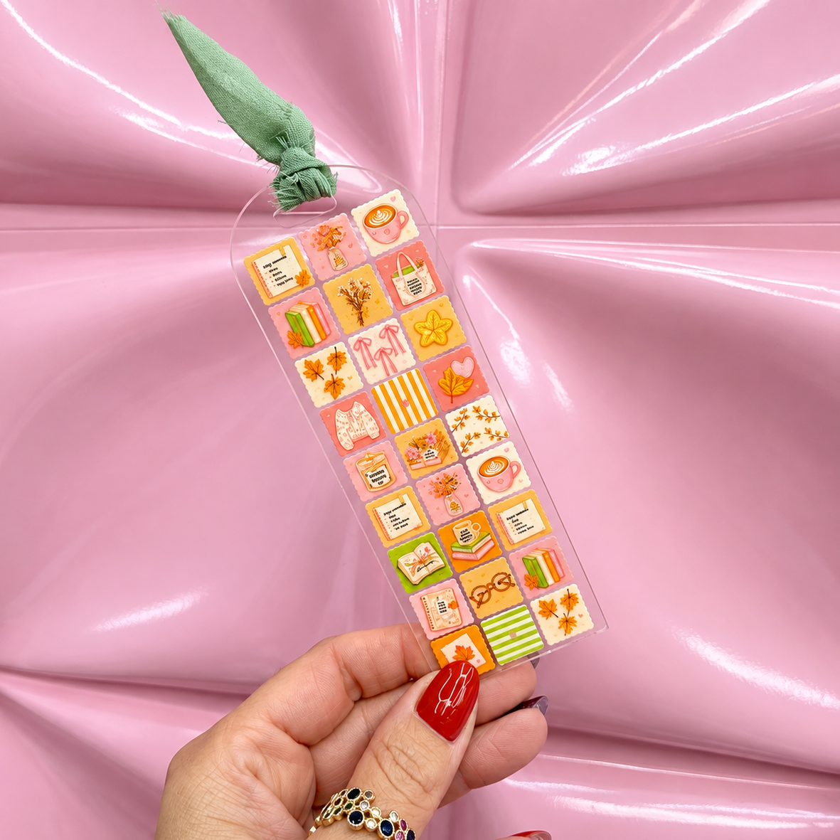 🍂 Autumn Bookish Acrylic Bookmark