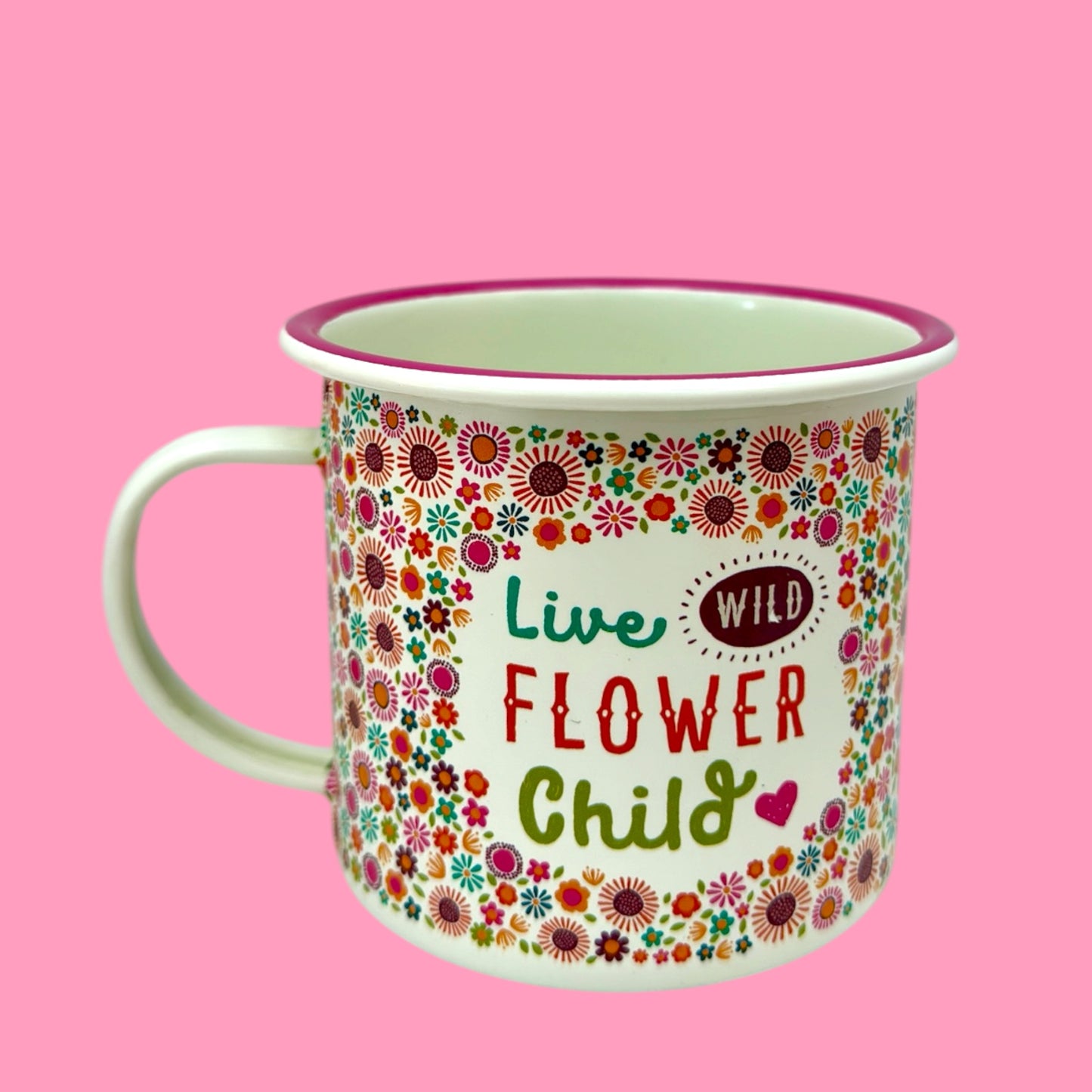 Live Wild Flower Child Enamel Mug🌸