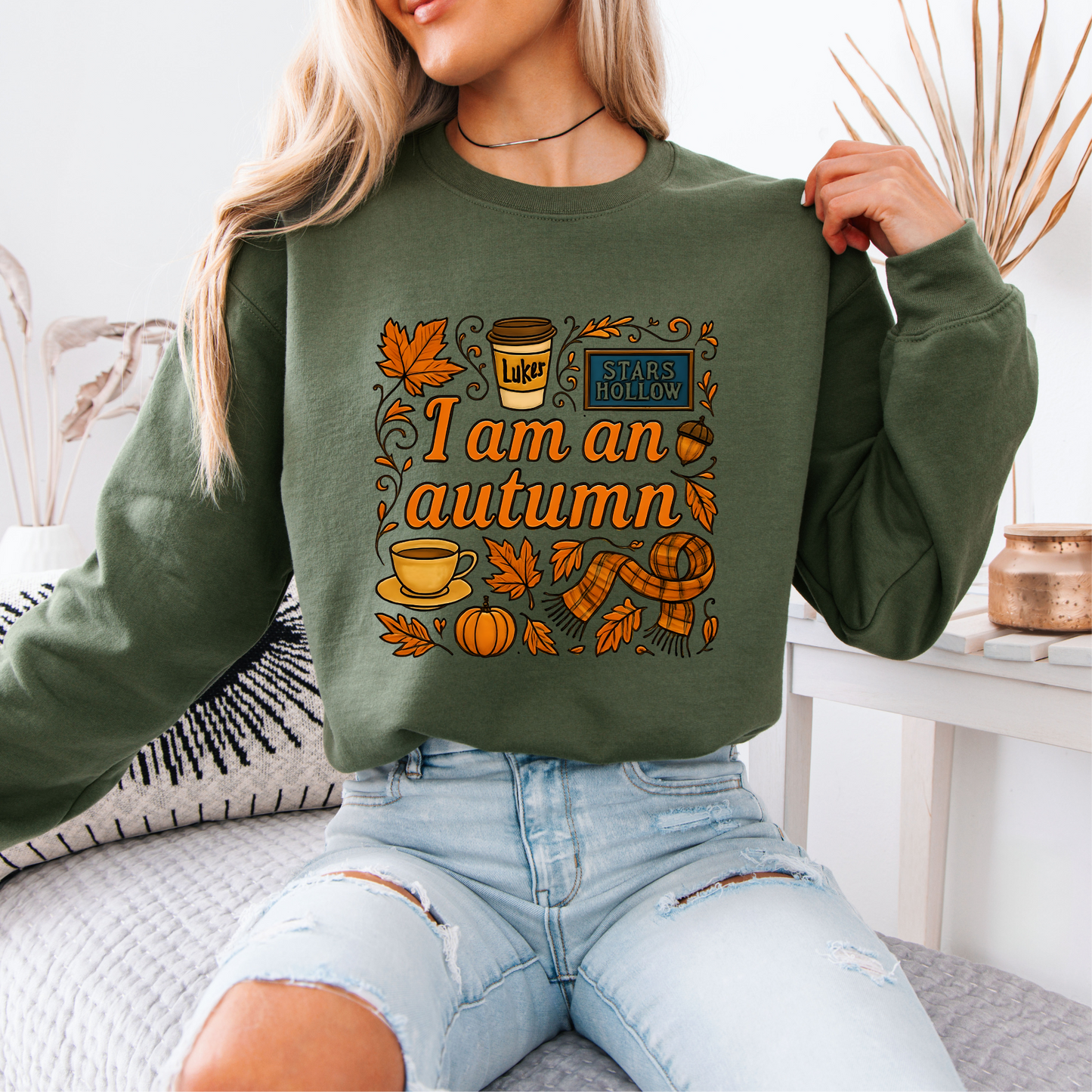 🍁 Autumn Aesthetic Sweatshirt | Pumpkin Spice Season ☕🧡