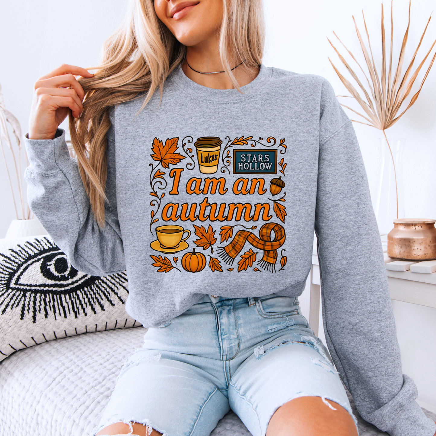 🍁 Autumn Aesthetic Sweatshirt | Pumpkin Spice Season ☕🧡