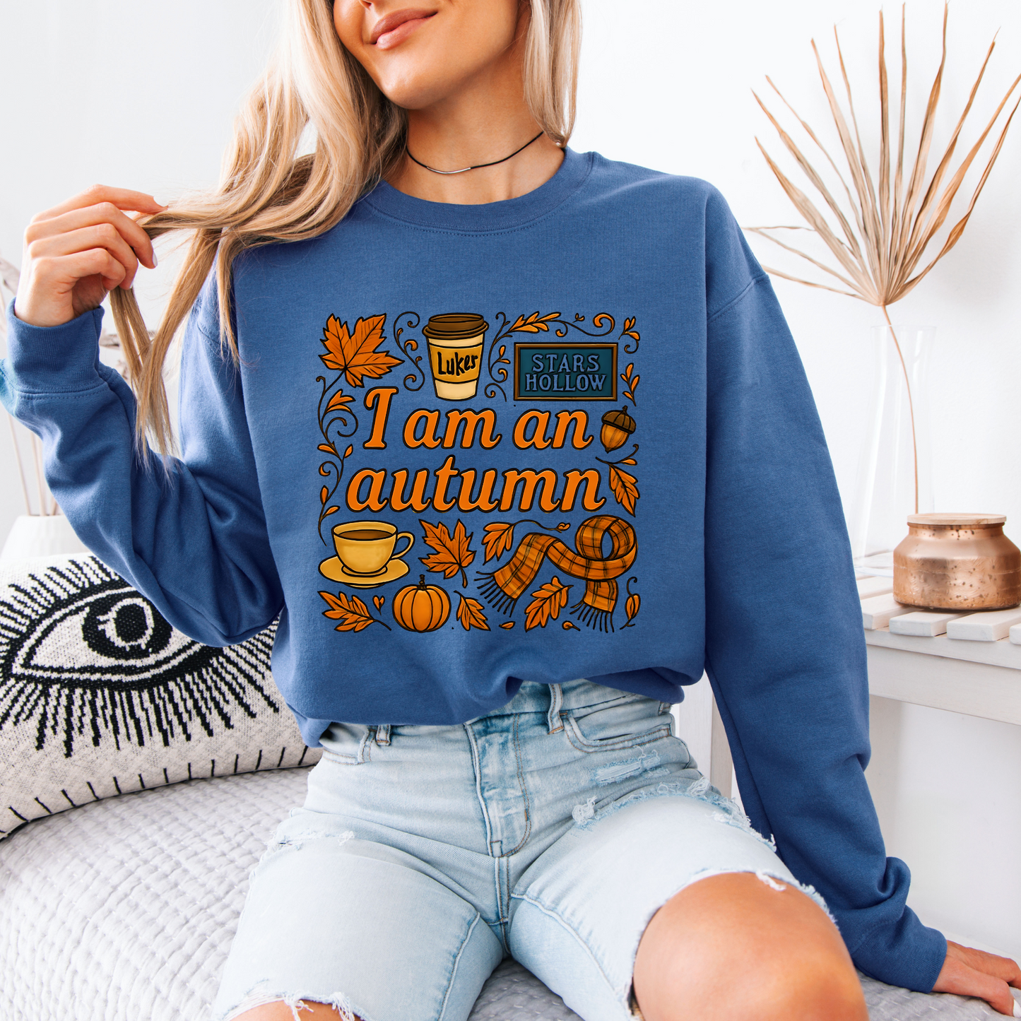 🍁 Autumn Aesthetic Sweatshirt | Pumpkin Spice Season ☕🧡