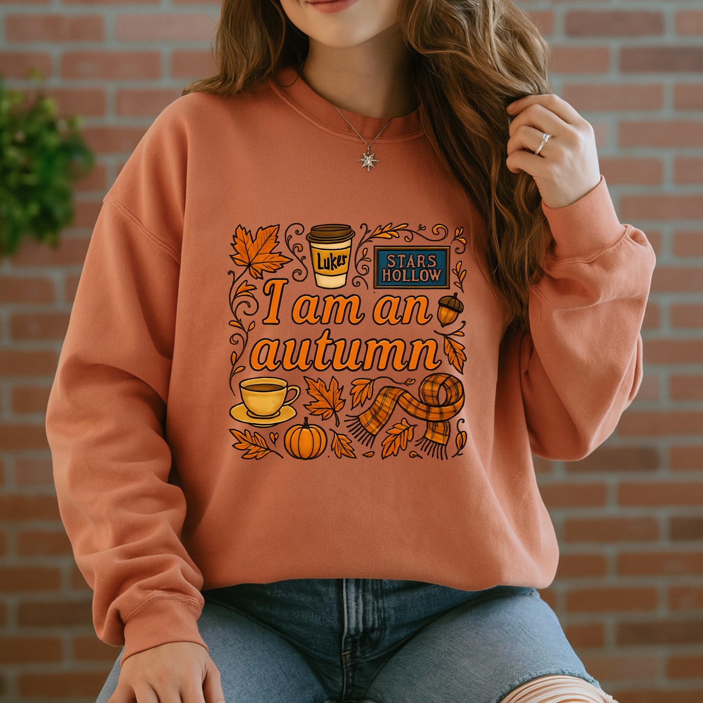 🍁 Autumn Aesthetic Sweatshirt | Pumpkin Spice Season ☕🧡