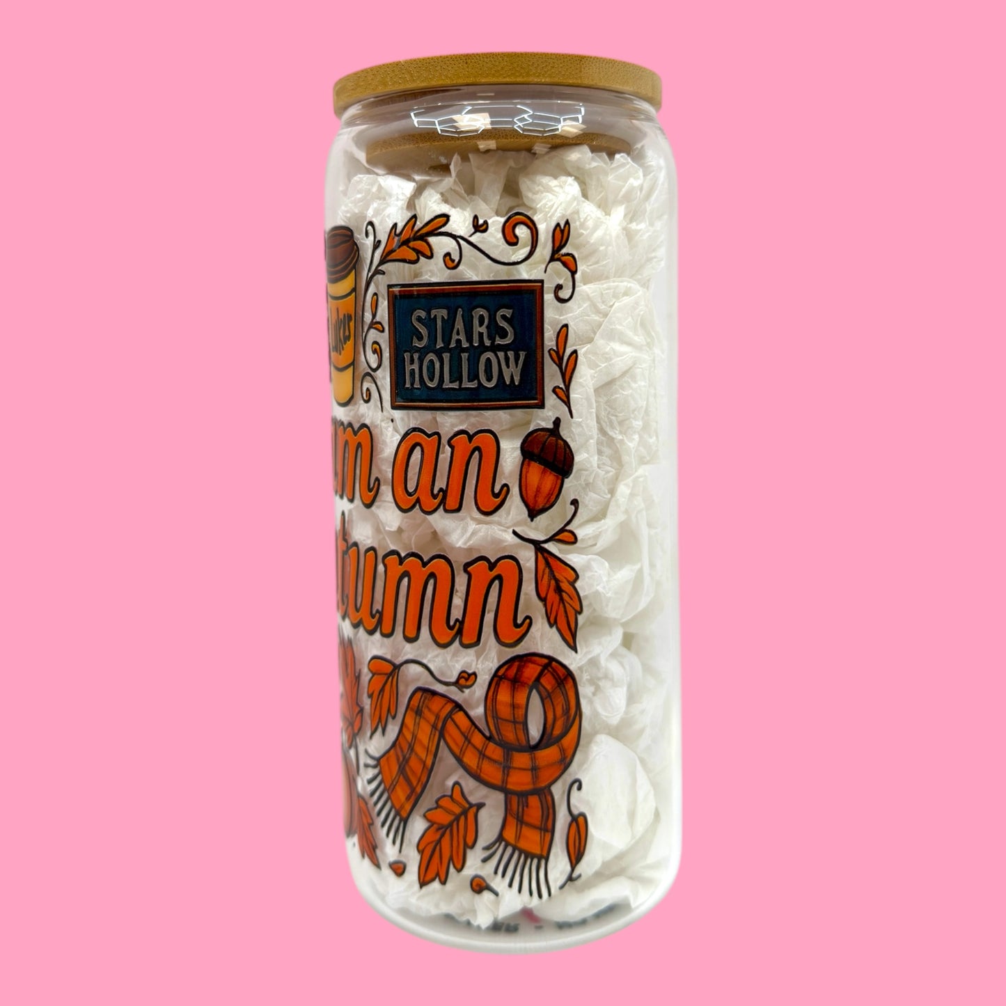 ☕🍂 I Am an Autumn Girl 20oz Glass Cup ✨