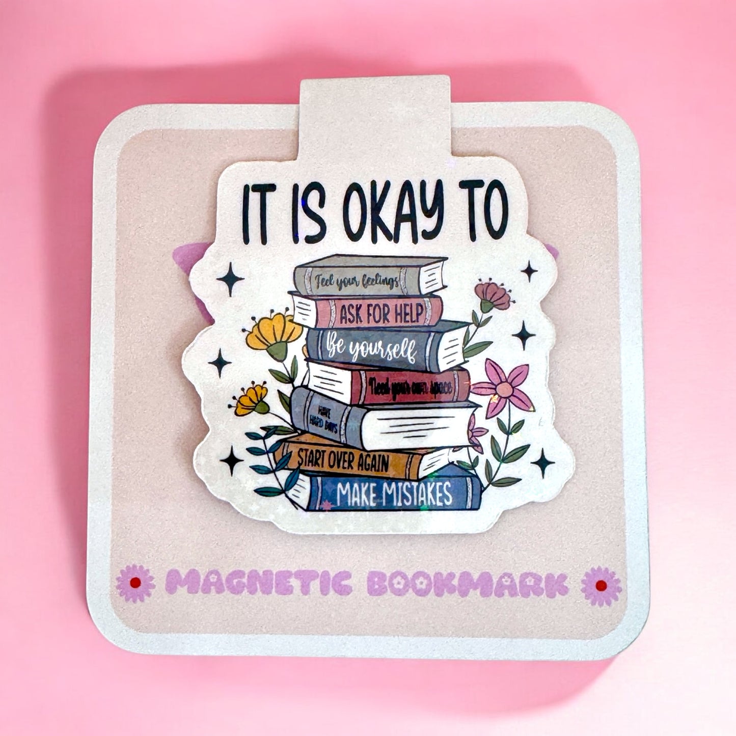 ✨“It Is Okay To” Inspirational Magnetic Bookmark📚📚