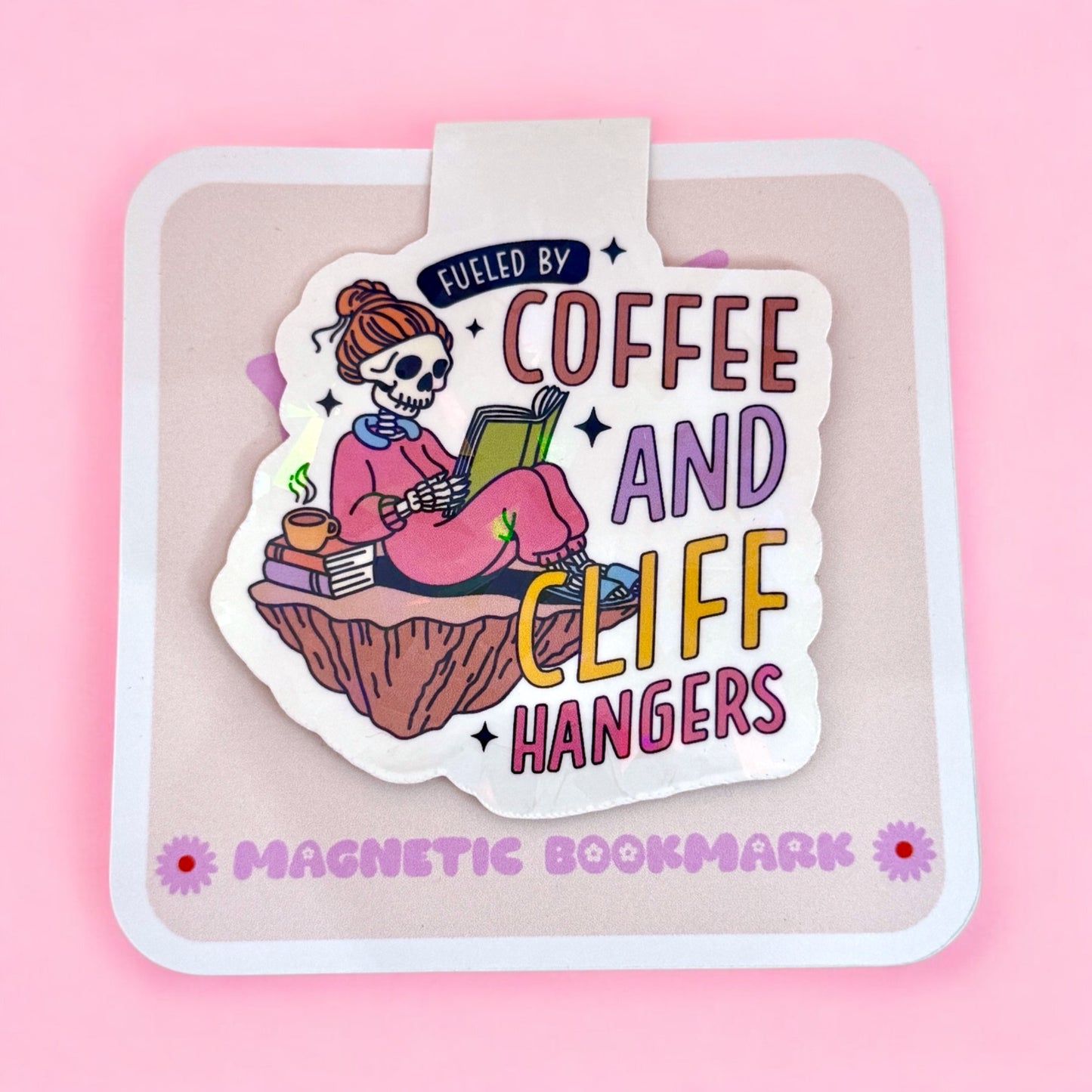 📒Fuelled by Coffee and Cliff Magnetic Bookmark✨