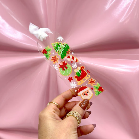 Santa’s Sleigh Acrylic Bookmark 🎄✨