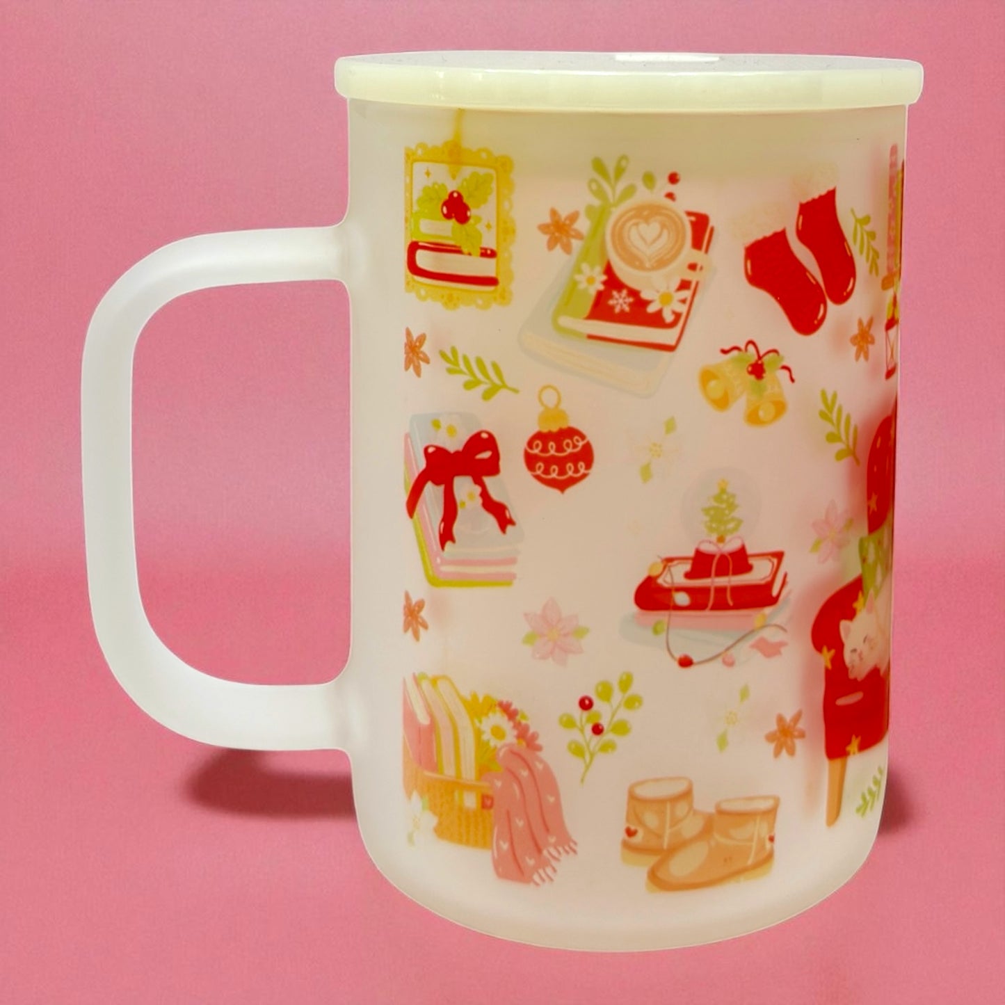 Cozy Christmas Corner 16oz Frosted Mug ☕✨