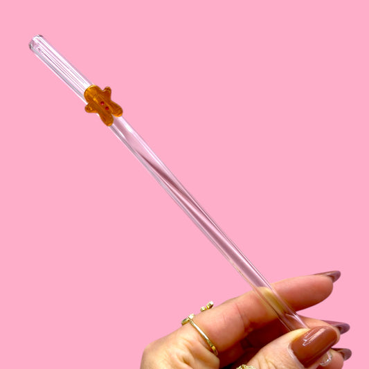 🎄 Gingerbread Glass Straw 🍪✨